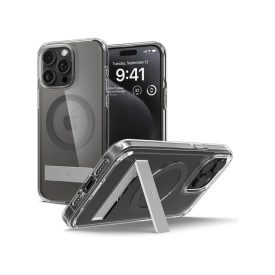 iPhone 15 Pro Tok - Spigen Ultra Hybrid S MagFit - Átlátszó-Grafit   iPhone 15 Pro Tok - Spigen Ultra Hybrid S MagFit - Átlátszó-Grafit