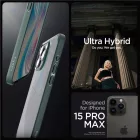 iPhone 15 Pro Max Tok - Spigen Ultra Hybrid - Matt Zöld