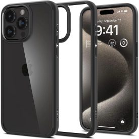 iPhone 15 Pro Tok - Spigen Ultra Hybrid - Fekete iPhone 15 Pro Tok - Spigen Ultra Hybrid - Fekete