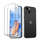 iPhone 15 Kijelzővédő Üvegfólia - ESR Tempered Glass - Fekete x 2 db