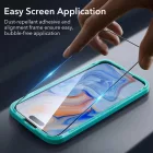 iPhone 15 Kijelzővédő Üvegfólia - ESR Tempered Glass - Fekete x 2 db