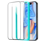 iPhone 15 Kijelzővédő Üvegfólia - ESR Tempered Glass - Fekete x 2 db