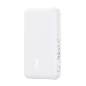 Baseus Mini Power Bank - 5000mAh 20W + USB-C Kábel - Fehér Baseus Mini Power Bank - 5000mAh 20W + USB-C Kábel - Fehér