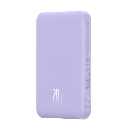 Baseus Mini Power Bank - 5000mAh 20W + USB-C Kábel - Lila