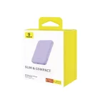 Baseus Mini Power Bank - 5000mAh 20W + USB-C Kábel - Lila