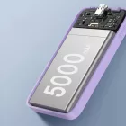 Baseus Mini Power Bank - 5000mAh 20W + USB-C Kábel - Lila