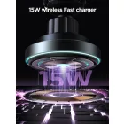 Joyroom JR-ZS240 Pro Mágneses Autós Qi/MagSafe Töltő és Tartó - Szellőzőrácsba - 15W