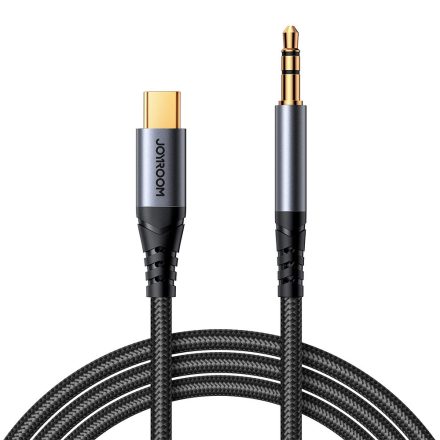 Joyroom Audio Kábel Telefonokhoz - AUX 3.5mm Mini Jack - USB-C 1.2 m - Fekete