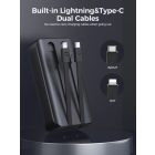 Joyroom JR-PBC06 Power Bank 10000mAh 30W - USB-C és Lightning Kábel - Lila