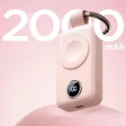Joyroom JR-WQW01 Vezeték Nélküli Apple Watch Power Bank - 2000mAh 3W - Pink