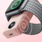 Joyroom JR-WQW01 Vezeték Nélküli Apple Watch Power Bank - 2000mAh 3W - Pink