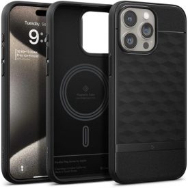 iPhone 15 Pro Max Tok - Spigen Caseology Parallax MagSafe - Fekete   iPhone 15 Pro Max Tok - Spigen Caseology Parallax MagSafe - Fekete