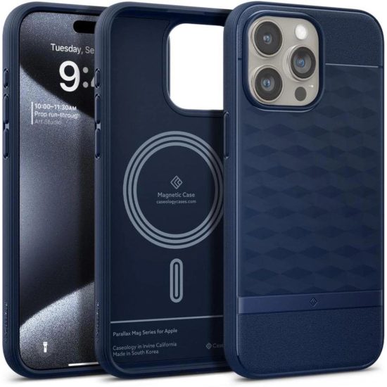 iPhone 15 Pro Tok - Spigen Caseology Parallax MagSafe - Kék