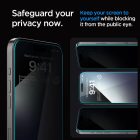 iPhone 15 Pro Kijelzővédő Üvegfólia - Spigen Glas.tR EZ Fit Privacy