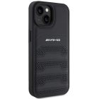 iPhone 15 Tok - AMG Leather Debossed Lines - Fekete