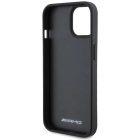 iPhone 15 Tok - AMG Leather Debossed Lines - Fekete