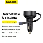 Baseus Enjoyment Pro Autós Töltő 60W - USB-C + Lightning Kábel