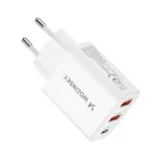 Wozinsky Hálózati Töltő 30W - USB-C + 2x USB-A - Fehér