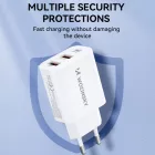 Wozinsky Hálózati Töltő 30W - USB-C + 2x USB-A - Fehér