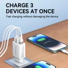 Wozinsky Hálózati Töltő 30W - USB-C + 2x USB-A - Fehér