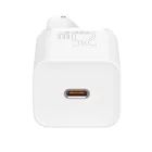 Baseus Super Si Hálózati Gyorstöltő 25W - USB-C + 1m USB-C-USB-C Kábel - Fehér