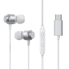 Joyroom JR-EC06 Vezetékes Fülhallgató - USB-C - Ezüst Joyroom JR-EC06 Vezetékes Fülhallgató - USB-C - Ezüst