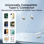 Joyroom JR-EC06 Vezetékes Fülhallgató - USB-C - Ezüst