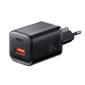Joyroom JR-TCF08EU Hálózati Töltő 30W - USB-A + USB-C - PD/QC/AFC/FCP - Fekete   Joyroom JR-TCF08EU Hálózati Töltő 30W - USB-A + USB-C - PD/QC/AFC/FCP - Fekete