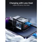 Joyroom JR-TCF08EU Hálózati Töltő 30W - USB-A + USB-C - PD/QC/AFC/FCP - Fekete