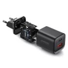 Joyroom JR-TCF08EU Hálózati Töltő 30W - USB-A + USB-C - PD/QC/AFC/FCP - Fekete