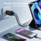 Joyroom Hálózati Töltő 17W - 3xUSB-A - Fekete