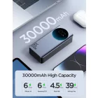 Joyroom JR-PBF05 Power Bank 30000mAh 65W Digitális Kijelzővel - Fekete