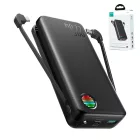 Joyroom JR-L015 Power Bank 20000mAh 22.5W - USB-A + USB-C + Beépített USB-C és Lightning Kábel - Fekete