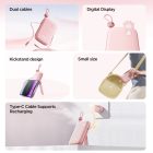 Joyroom Cutie Power Bank 20000mAh 22.5W - USB-C + Lightning Kábellel és Támasztékkal - Fehér