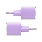 Acefast A53 GaN Hálózati Töltő 30W - USB-C + Kijelző - Lila