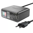 Acefast Z4 Hálózati Töltőállomás 218W GaN - 3 x USB-C + USB-A - Szürke