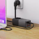 Acefast Z2 GaN Asztali Töltő 75W - 3x USB-C + 2x USB-A - Fekete-Szürke