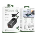 Acefast Z2 GaN Asztali Töltő 75W - 3x USB-C + 2x USB-A - Fekete-Szürke