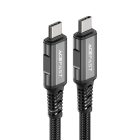 Acefast USB-C - USB-C Kábel - 1m 5A - USB4 PD3.1 - Fekete-Szürke