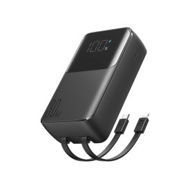 Joyroom JR-PBC07 Power Bank 20000mAh 30W - USB-C és Lightning Kábel - Fekete   Joyroom JR-PBC07 Power Bank 20000mAh 30W - USB-C és Lightning Kábel - Fekete