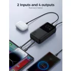 Joyroom JR-PBC07 Power Bank 20000mAh 30W - USB-C és Lightning Kábel - Fekete