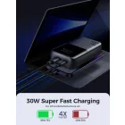 Joyroom JR-PBC07 Power Bank 20000mAh 30W - USB-C és Lightning Kábel - Fehér