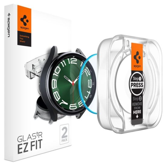 Samsung Galaxy Watch 6 Classic (47mm) Kijelzővédő Üvegfólia - Spigen Glas.tR EZ Fit x 2 db