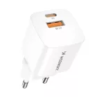Wozinsky Hálózati Töltő 20W - USB-C + USB-A - Fehér