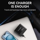 Wozinsky GaN Hálózati Töltő 140W - 3x USB-C + 2x USB-A - Fekete