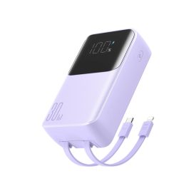 Joyroom JR-PBC07 Power Bank 20000mAh 30W - USB-C és Lightning Kábel - Lila   Joyroom JR-PBC07 Power Bank 20000mAh 30W - USB-C és Lightning Kábel - Lila