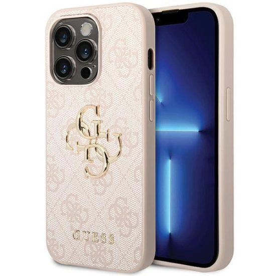 iPhone 15 Pro Max Tok - Guess 4G Big Metal Logo - Pink