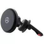 Mercedes Silver Stars MagSafe Mágneses Autós Tartó és Töltő - Szellőzőrács / Tapadókorong - Fekete