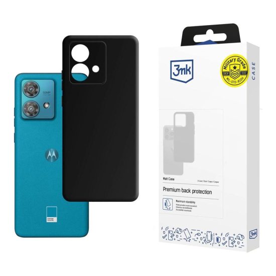 Motorola Edge 40 Neo Tok - 3mk Matt Case - Fekete
