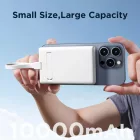 Joyroom JR-PBM01 Mágneses Power Bank - 10000mAh 20W + USB-C - Lightning Kábel - Fehér
